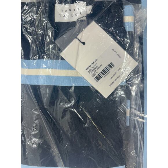 Tanya Taylor‎ NWT Zanita Knit Striped Shell Tank Black/Blue Size Large MSRP $345 - Picture 2 of 2